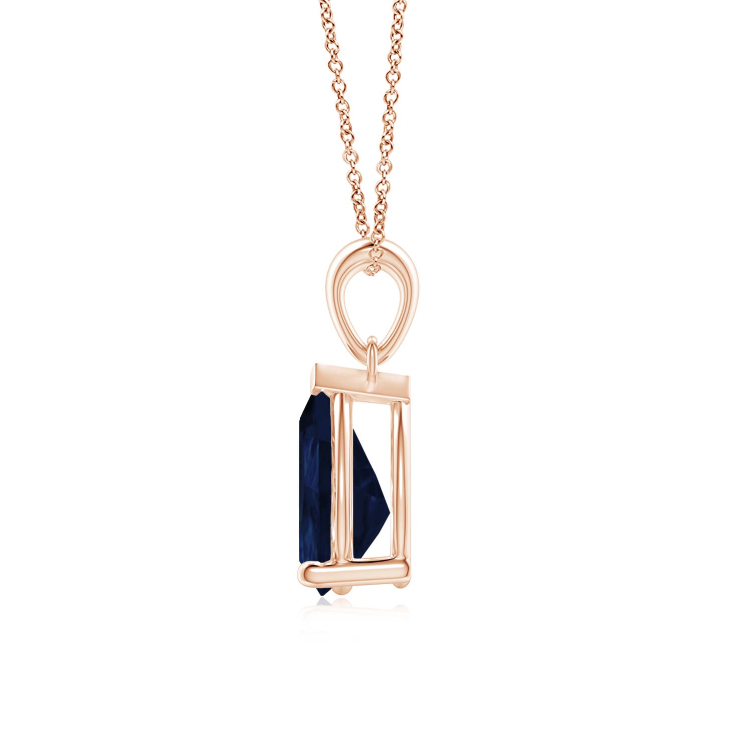 A - Blue Sapphire / 3 CT / 18 KT Rose Gold