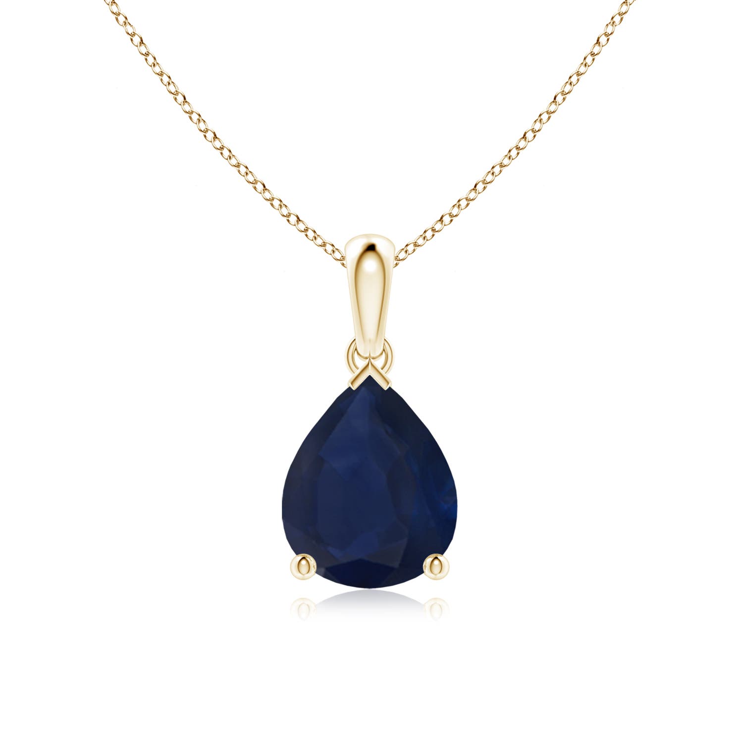 A - Blue Sapphire / 3 CT / 18 KT Yellow Gold