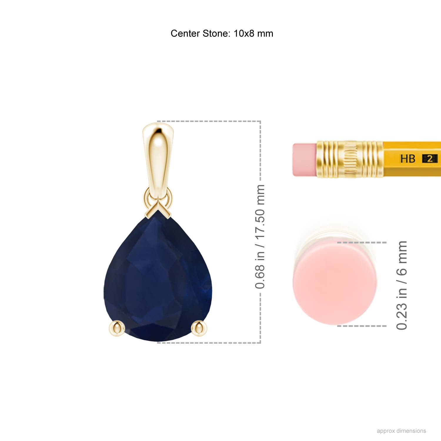 A - Blue Sapphire / 3 CT / 18 KT Yellow Gold