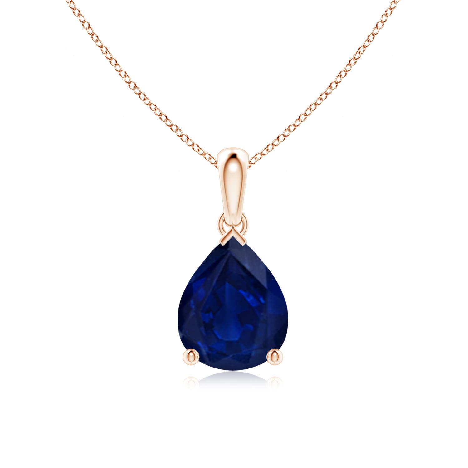 AA - Blue Sapphire / 3 CT / 18 KT Rose Gold