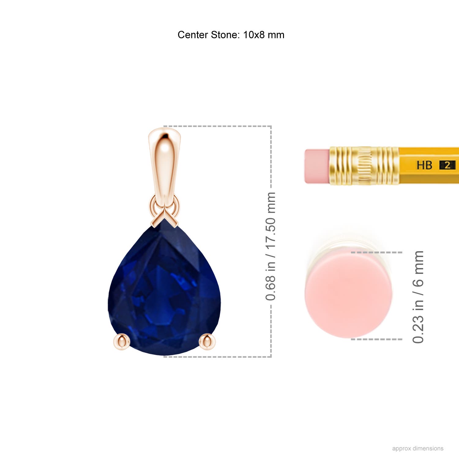 AA - Blue Sapphire / 3 CT / 18 KT Rose Gold