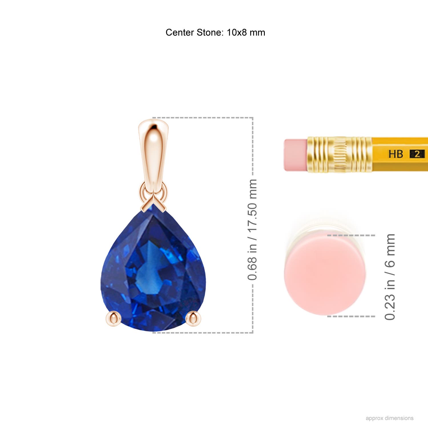 AAA - Blue Sapphire / 3 CT / 18 KT Rose Gold