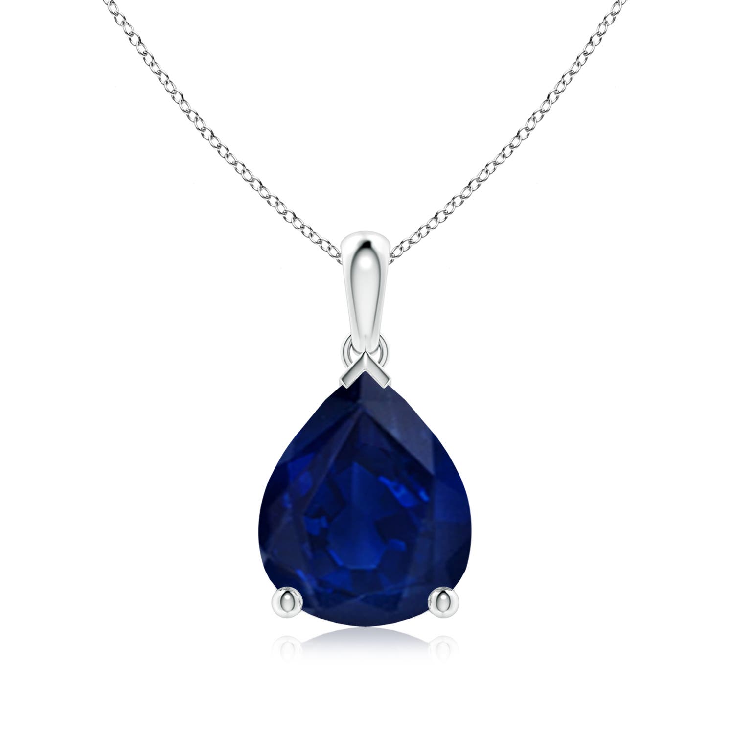 AA - Blue Sapphire / 5 CT / 18 KT White Gold