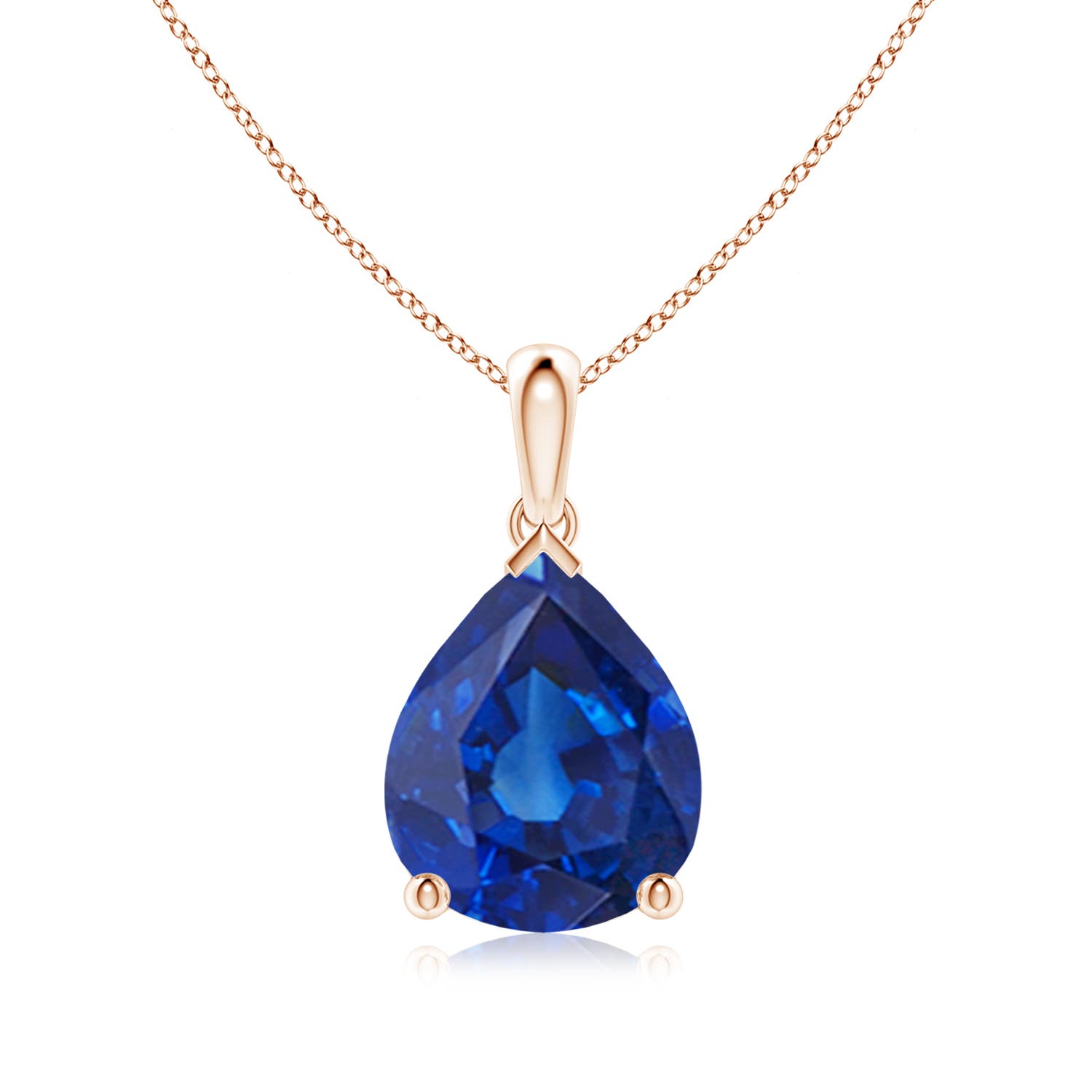 AAA - Blue Sapphire / 5 CT / 18 KT Rose Gold