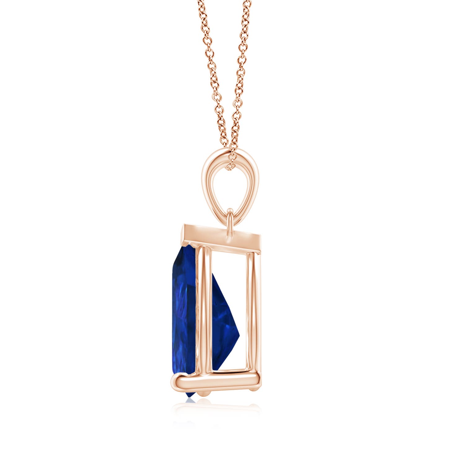 AAA - Blue Sapphire / 5 CT / 18 KT Rose Gold