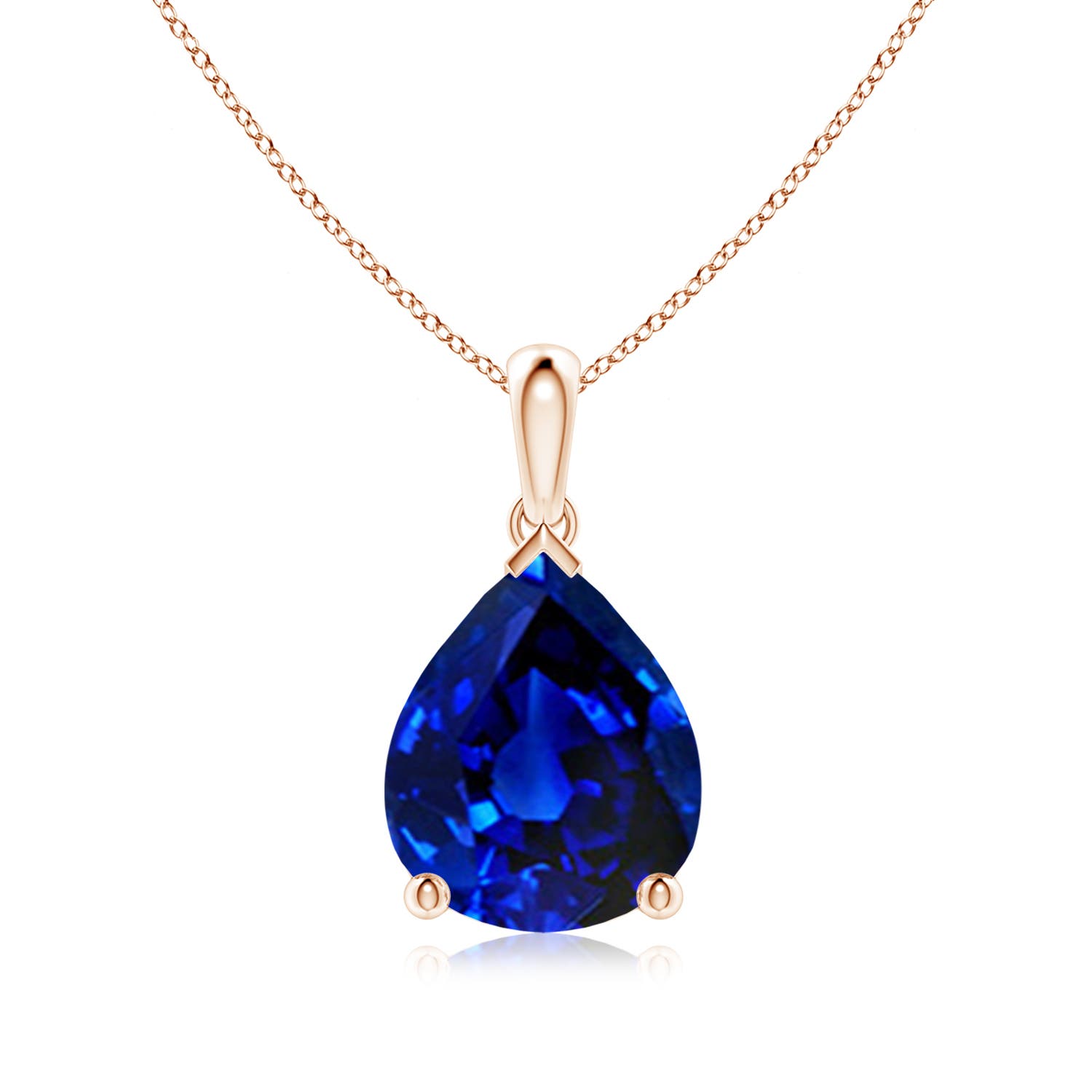 AAAA - Blue Sapphire / 5 CT / 18 KT Rose Gold