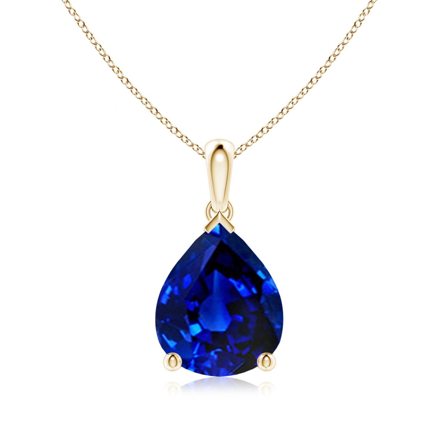 AAAA - Blue Sapphire / 5 CT / 18 KT Yellow Gold