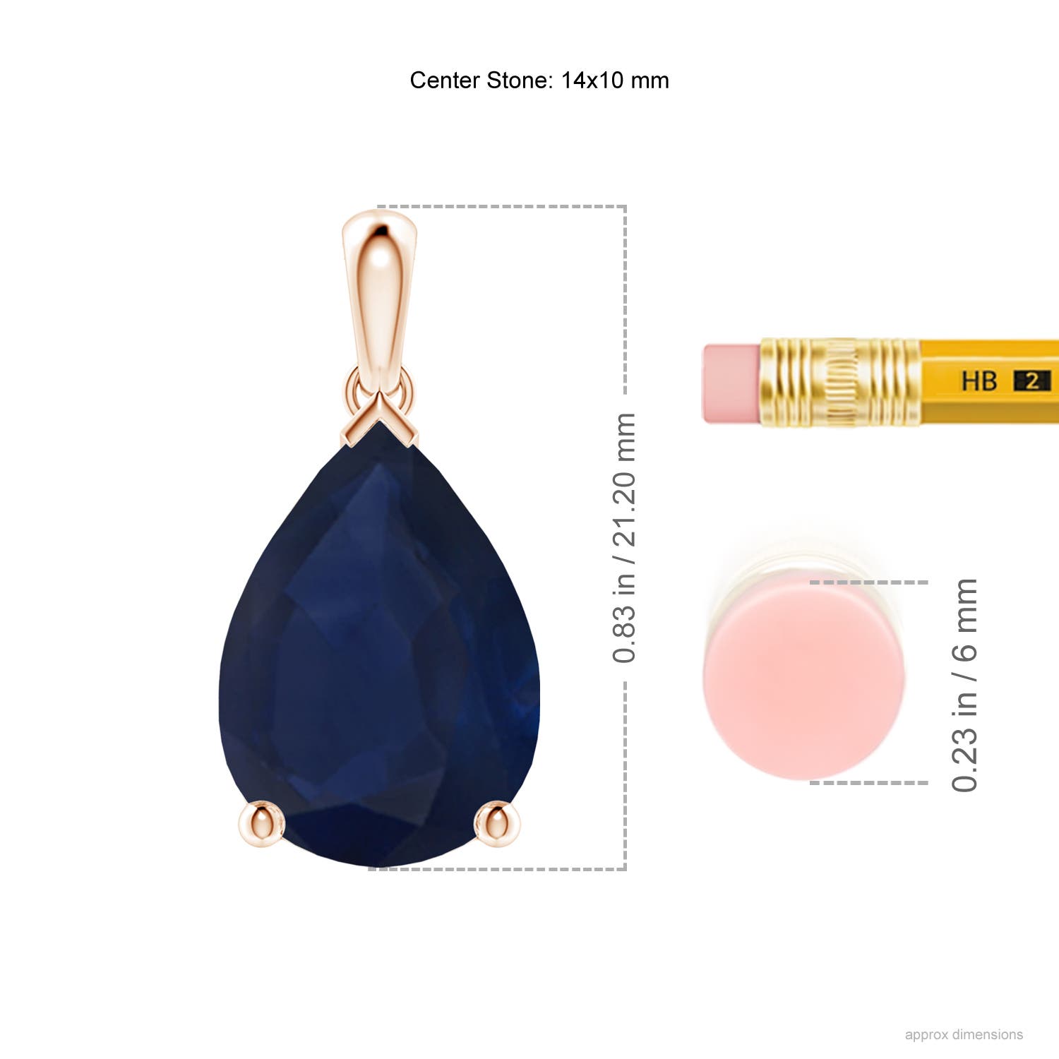 A - Blue Sapphire / 6.5 CT / 18 KT Rose Gold