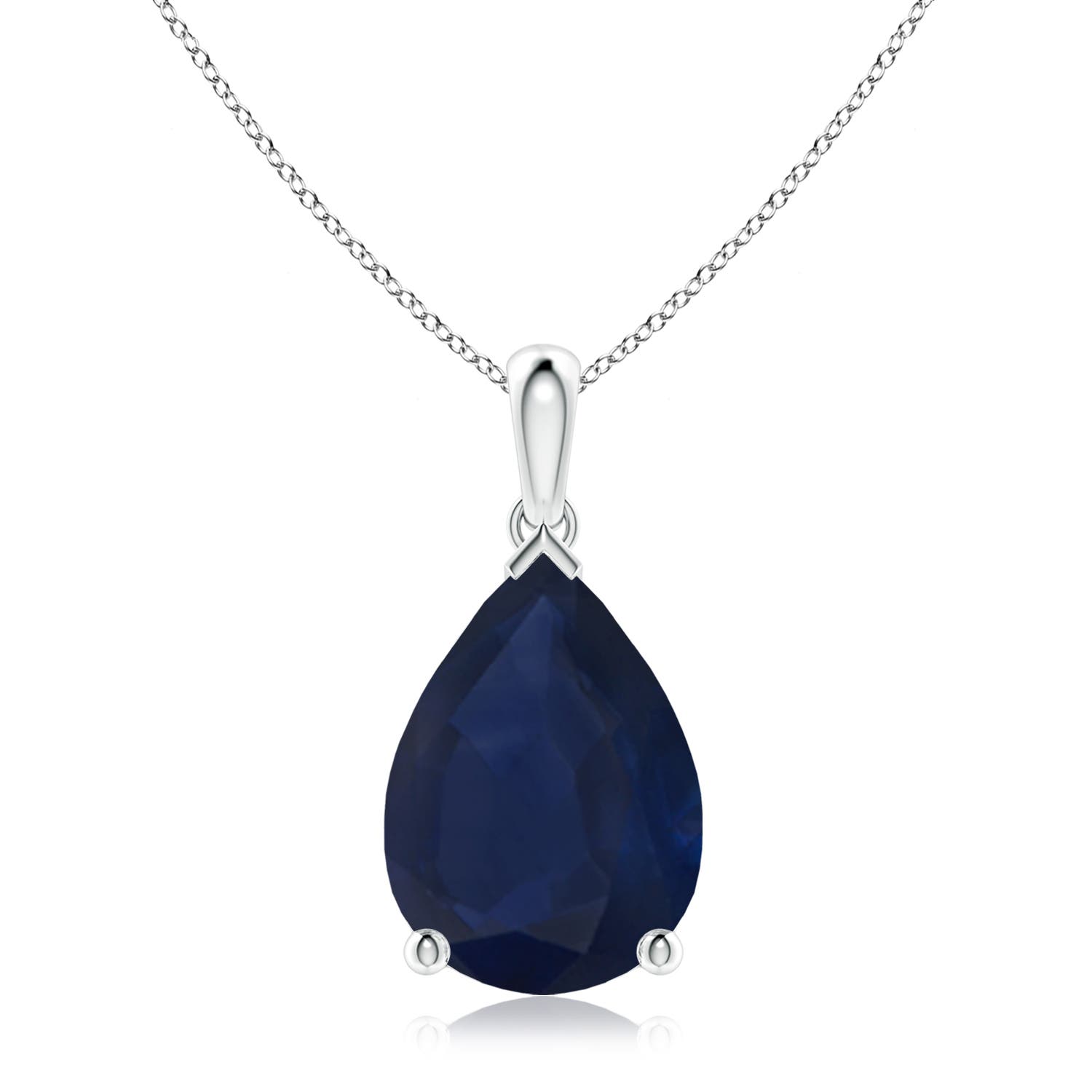 A - Blue Sapphire / 6.5 CT / 18 KT White Gold