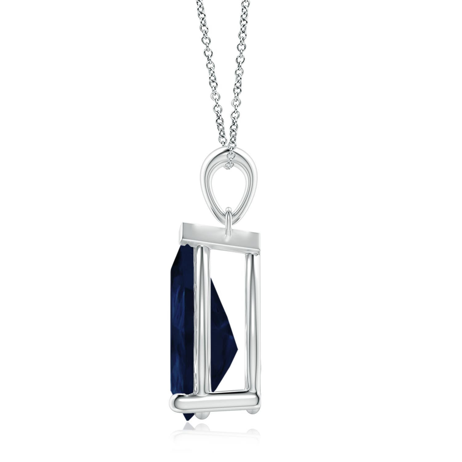 A - Blue Sapphire / 6.5 CT / 18 KT White Gold