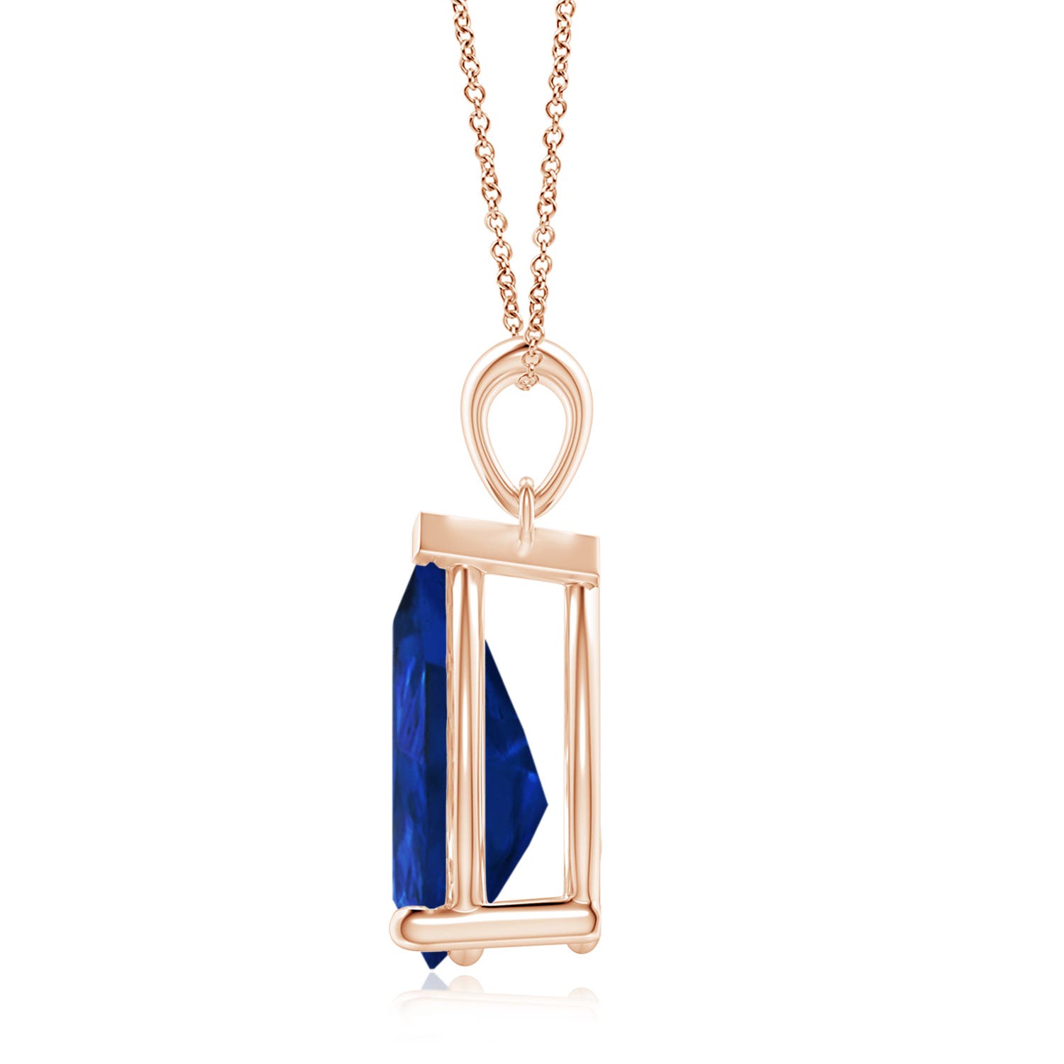 AAA - Blue Sapphire / 6.5 CT / 18 KT Rose Gold