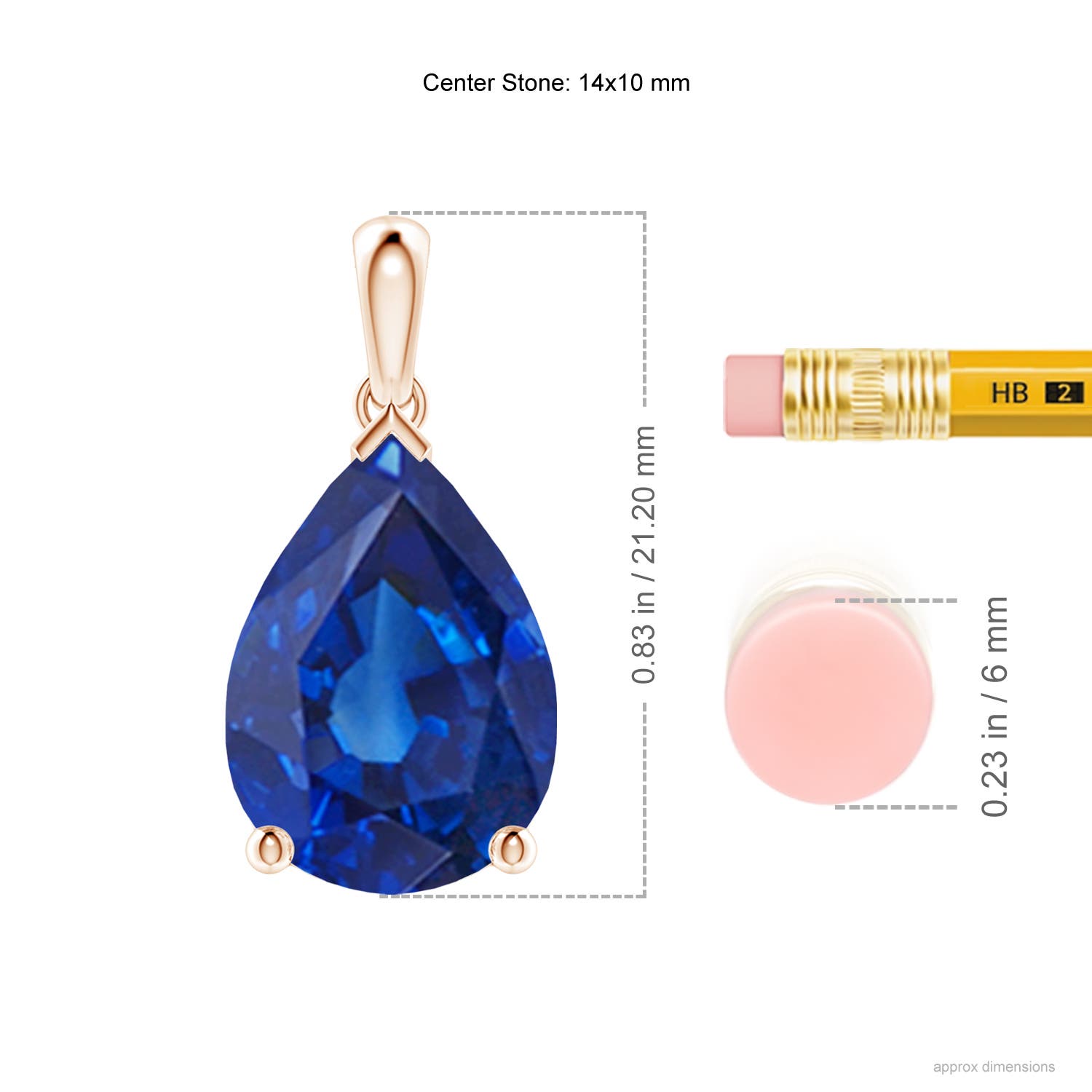 AAA - Blue Sapphire / 6.5 CT / 18 KT Rose Gold