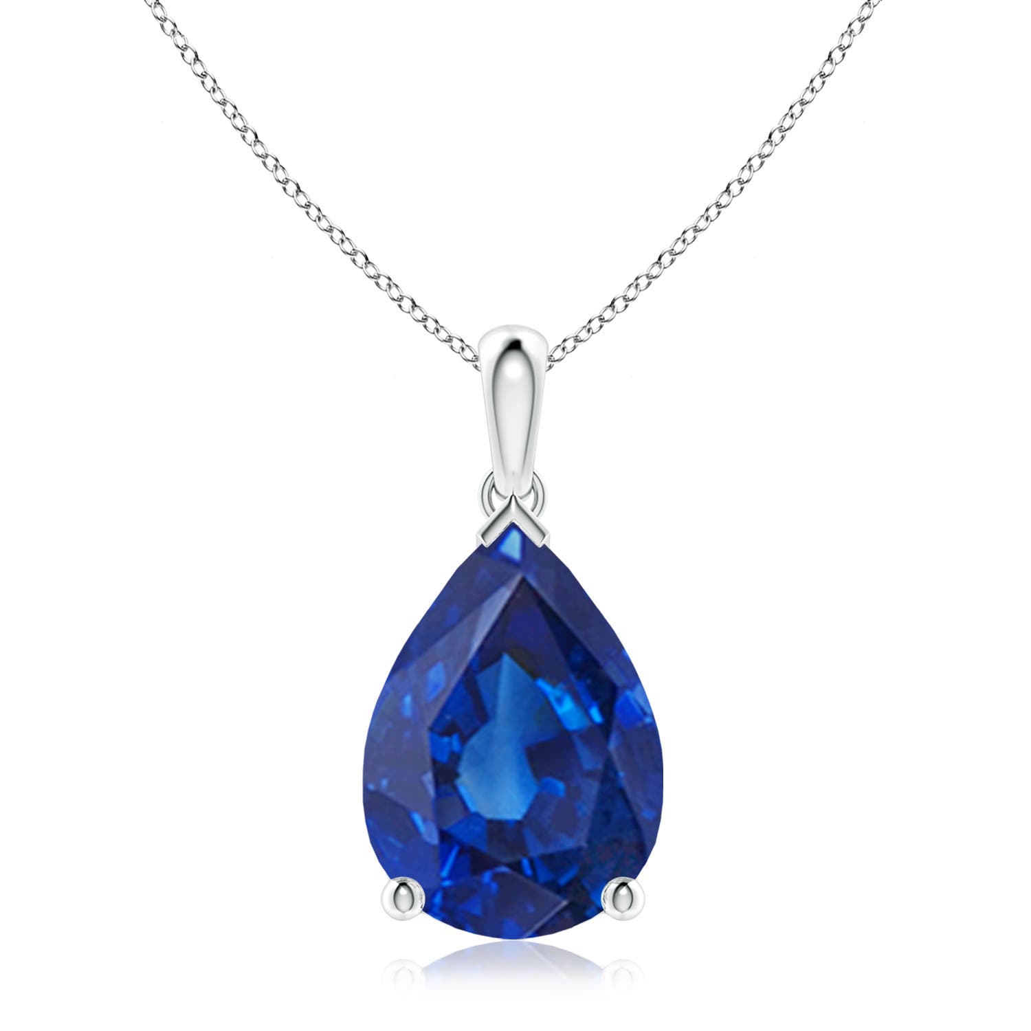 AAA - Blue Sapphire / 6.5 CT / 18 KT White Gold