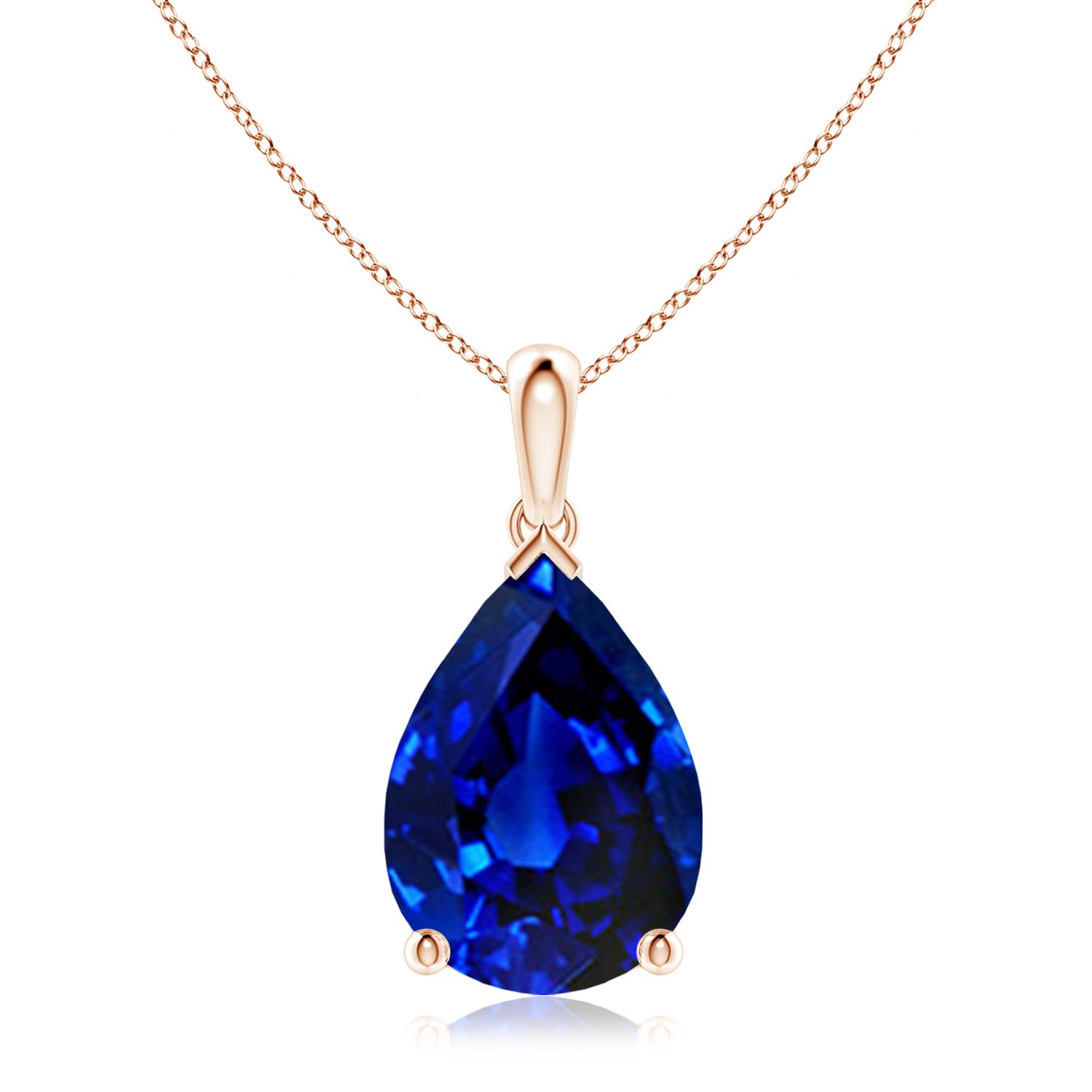 AAAA - Blue Sapphire / 6.5 CT / 18 KT Rose Gold