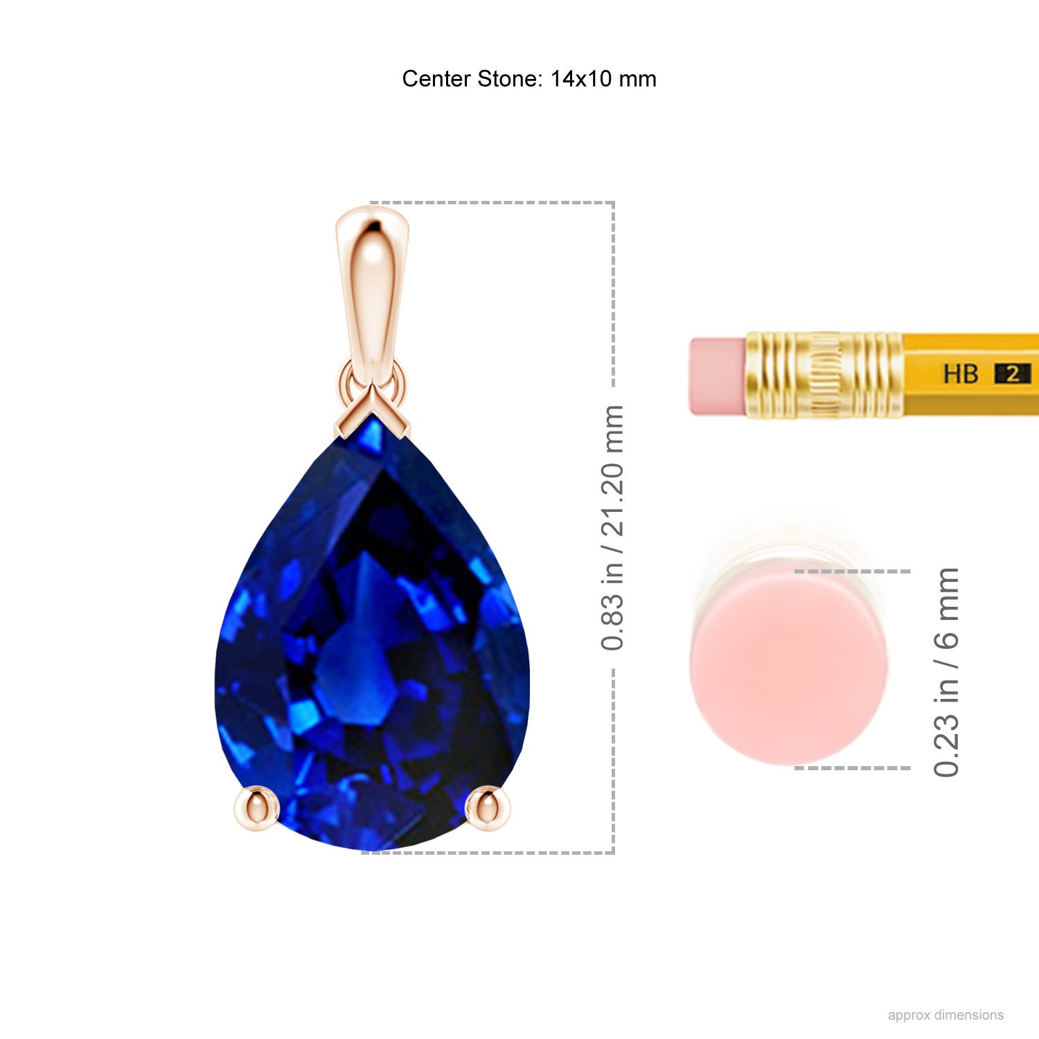 AAAA - Blue Sapphire / 6.5 CT / 18 KT Rose Gold