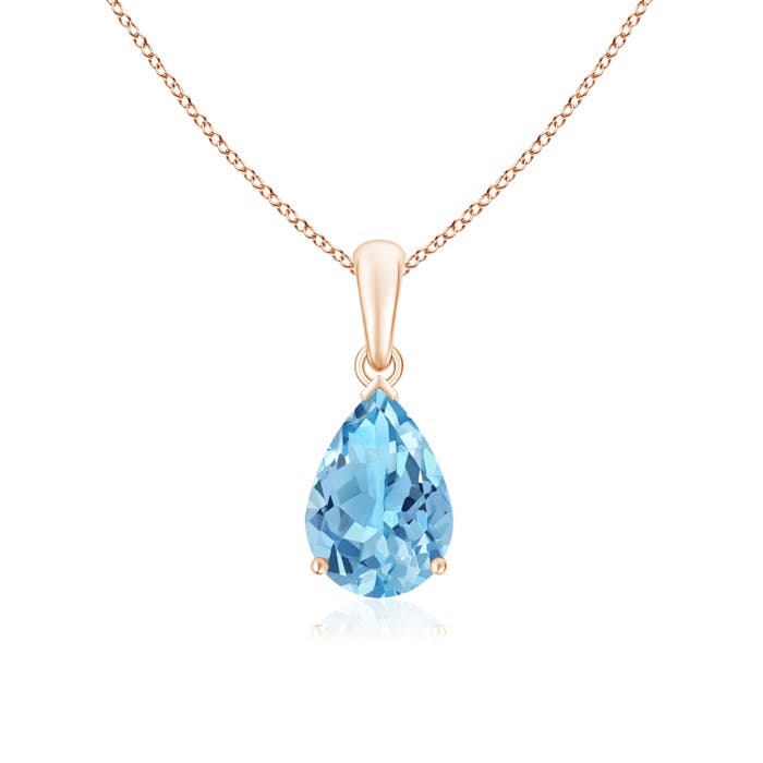 A - Swiss Blue Topaz / 2.3 CT / 14 KT Rose Gold