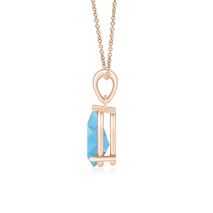 Pear-Shaped Swiss Blue Topaz Solitaire Pendant
