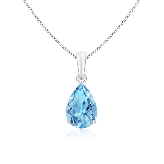 A - Swiss Blue Topaz / 2.3 CT / 14 KT White Gold