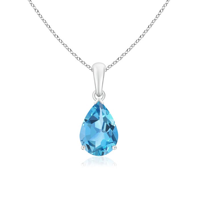 AA - Swiss Blue Topaz / 2.3 CT / 14 KT White Gold