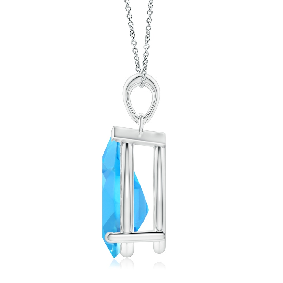15x10mm AAA Pear-Shaped Swiss Blue Topaz Solitaire Pendant in White Gold side 199