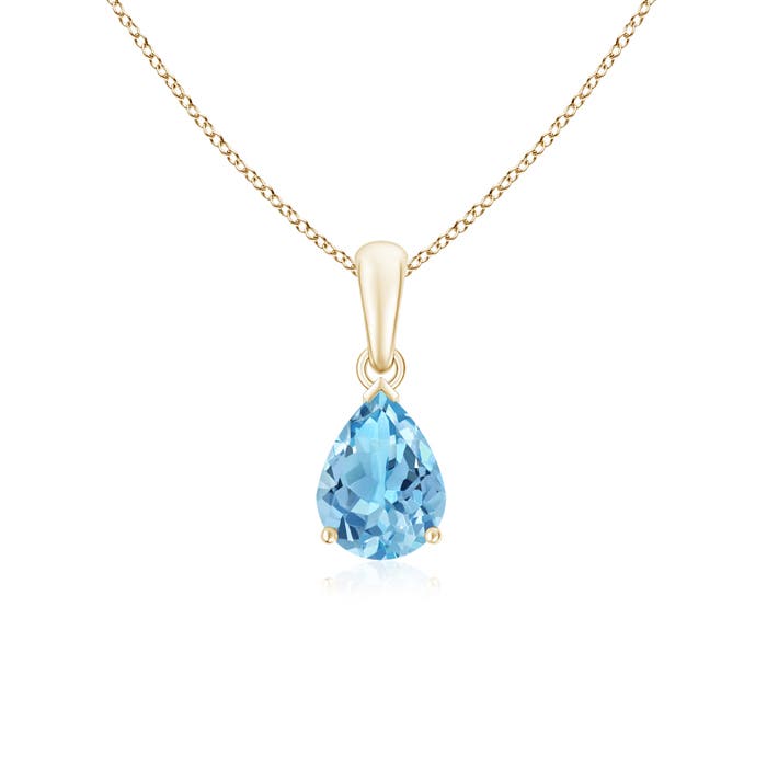 A - Swiss Blue Topaz / 1.55 CT / 14 KT Yellow Gold