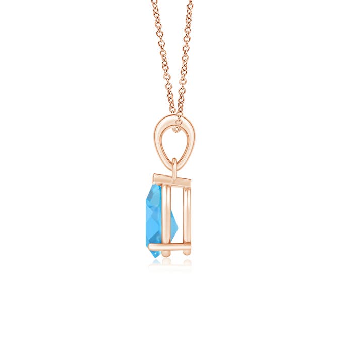 AA - Swiss Blue Topaz / 1.55 CT / 14 KT Rose Gold