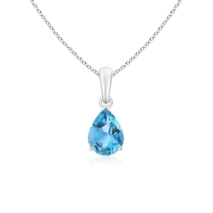 AA - Swiss Blue Topaz / 1.55 CT / 14 KT White Gold