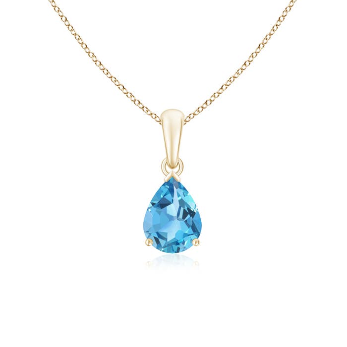 AA - Swiss Blue Topaz / 1.55 CT / 14 KT Yellow Gold