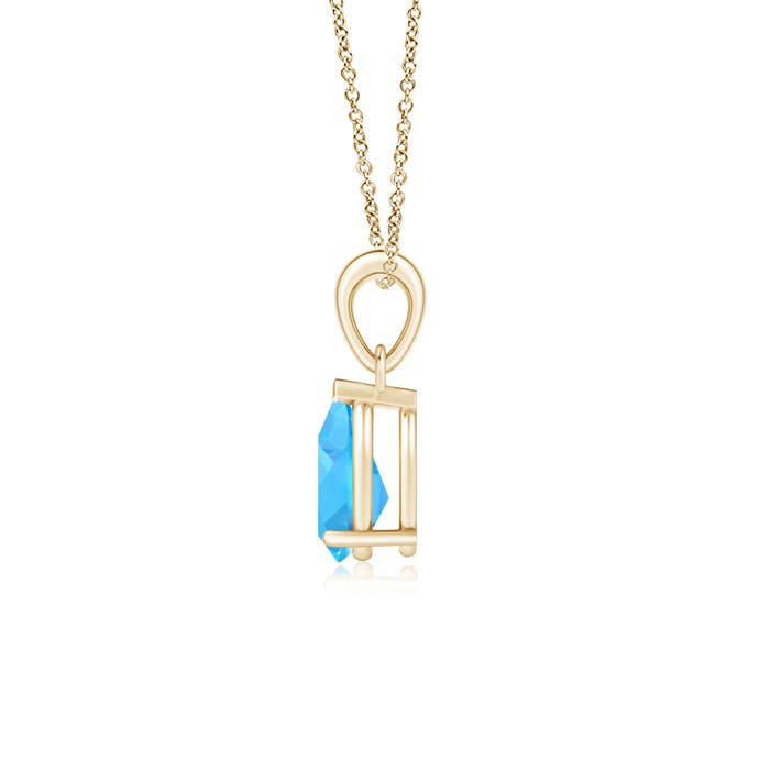 AAA - Swiss Blue Topaz / 1.55 CT / 14 KT Yellow Gold