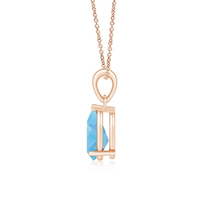 A - Swiss Blue Topaz / 1.9 CT / 14 KT Rose Gold