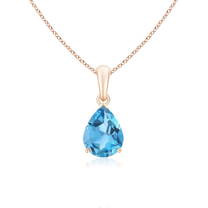 AA - Swiss Blue Topaz / 1.9 CT / 14 KT Rose Gold