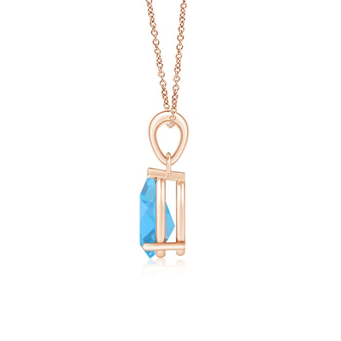 AA - Swiss Blue Topaz / 1.9 CT / 14 KT Rose Gold