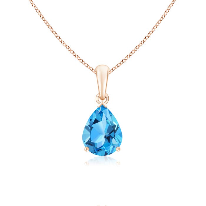 AAA - Swiss Blue Topaz / 1.9 CT / 14 KT Rose Gold