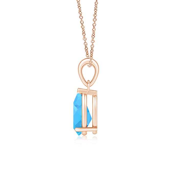 AAA - Swiss Blue Topaz / 1.9 CT / 14 KT Rose Gold