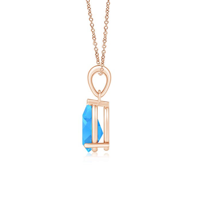 AAAA - Swiss Blue Topaz / 1.9 CT / 14 KT Rose Gold