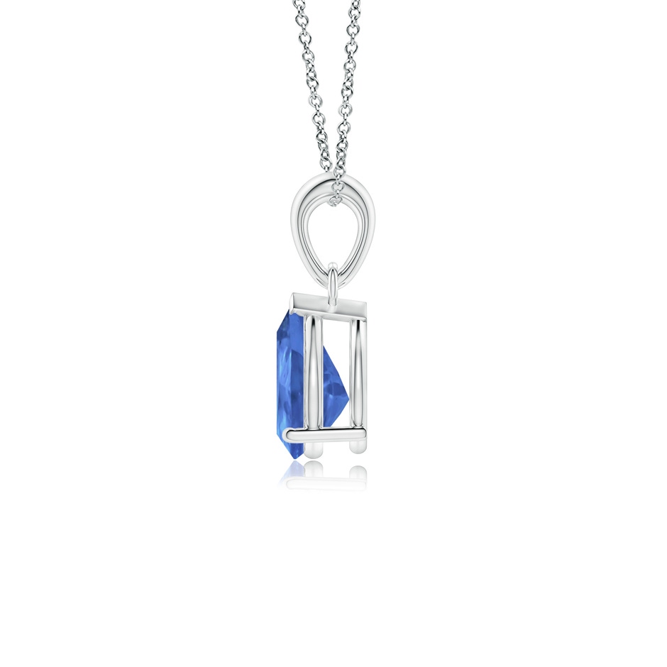 8x6mm AA Pear-Shaped Tanzanite Solitaire Pendant in S999 Silver side 199