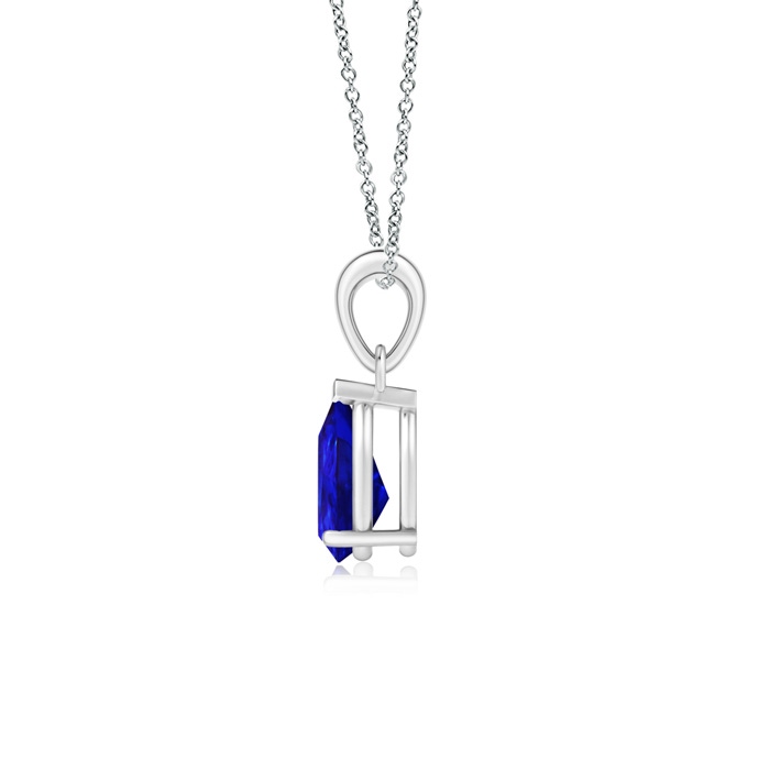 8x6mm AAAA Pear-Shaped Tanzanite Solitaire Pendant in White Gold product image