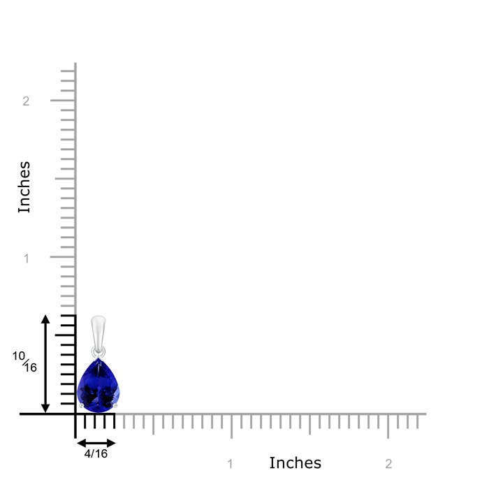 AAAA - Tanzanite / 1.65 CT / 14 KT White Gold