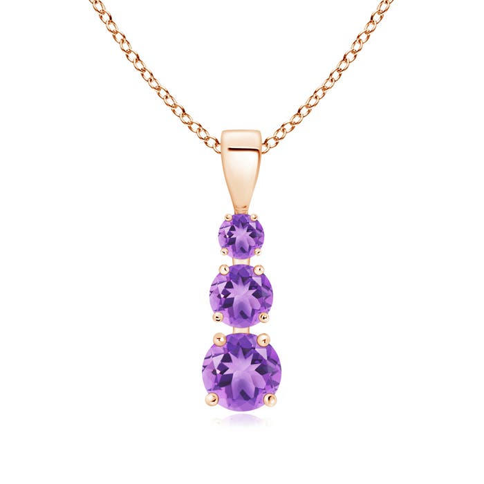 A - Amethyst / 0.8 CT / 14 KT Rose Gold