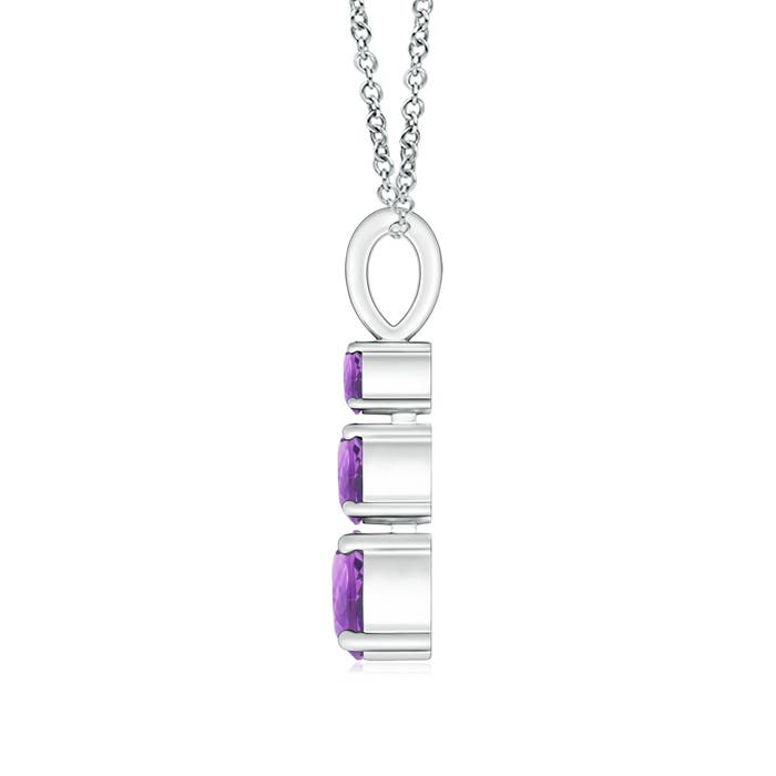 A - Amethyst / 0.8 CT / 14 KT White Gold