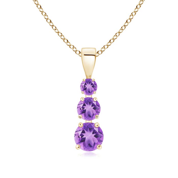 A - Amethyst / 0.8 CT / 14 KT Yellow Gold