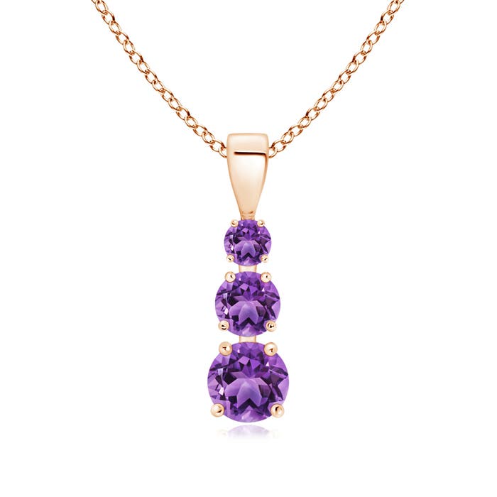 AA - Amethyst / 0.8 CT / 14 KT Rose Gold