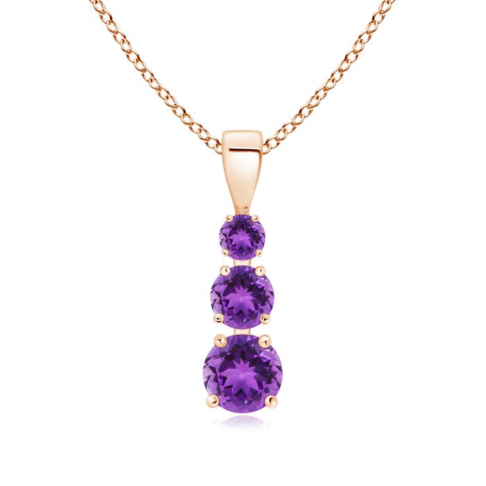 AAA - Amethyst / 0.8 CT / 14 KT Rose Gold