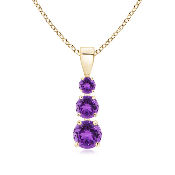 AAA - Amethyst / 0.8 CT / 14 KT Yellow Gold