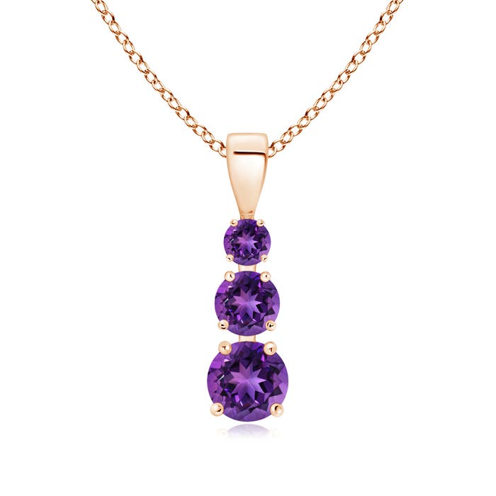 AAAA - Amethyst / 0.8 CT / 14 KT Rose Gold