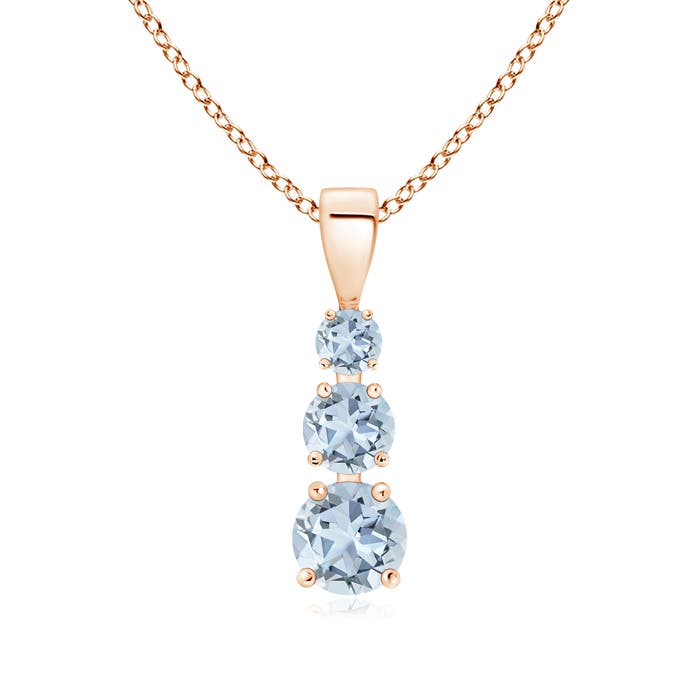 A - Aquamarine / 0.7 CT / 14 KT Rose Gold