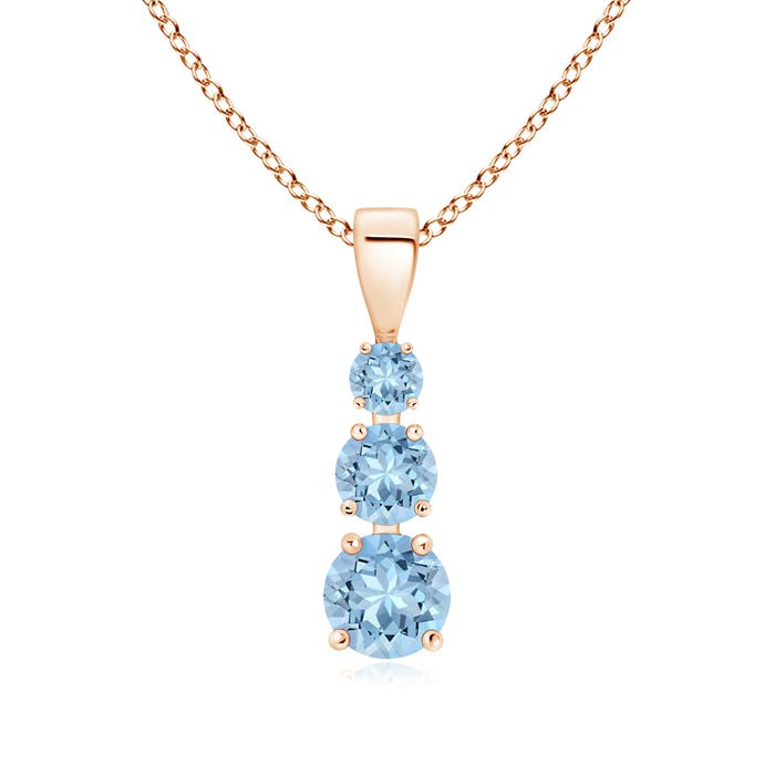 AAA - Aquamarine / 0.7 CT / 14 KT Rose Gold