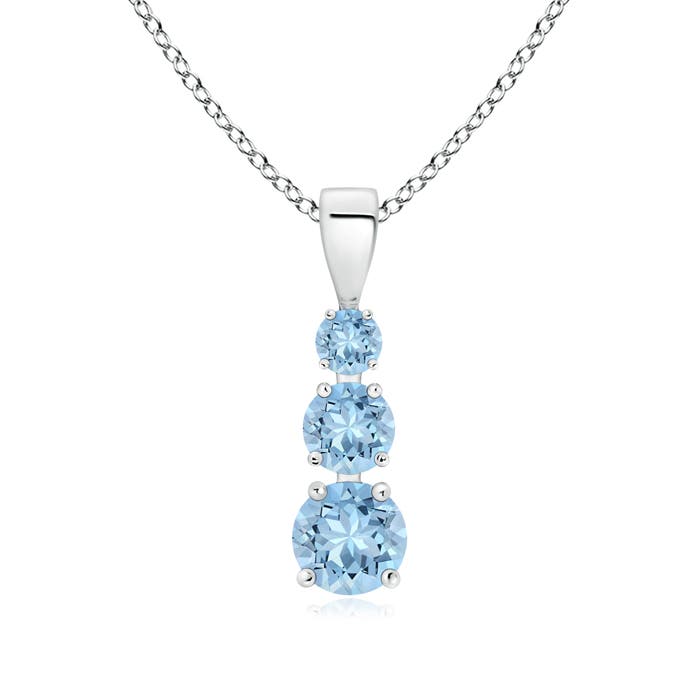 AAA - Aquamarine / 0.7 CT / 14 KT White Gold