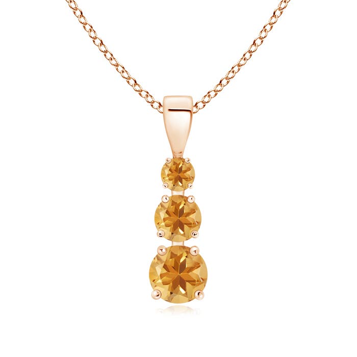 A - Citrine / 0.78 CT / 14 KT Rose Gold