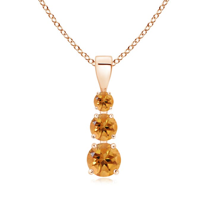 AA - Citrine / 0.78 CT / 14 KT Rose Gold